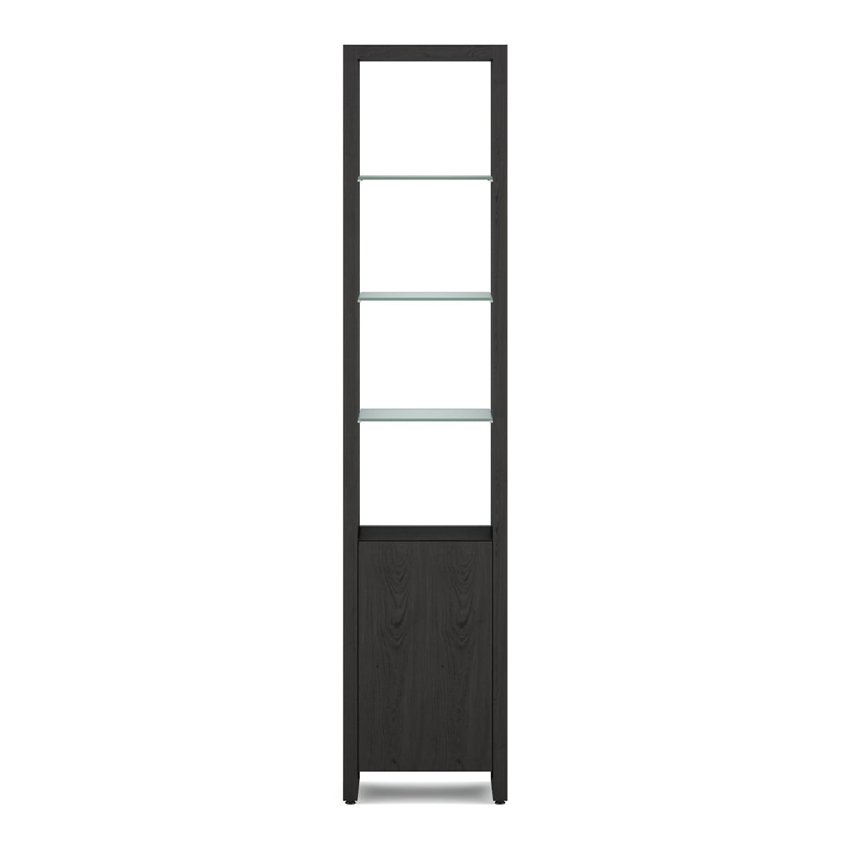 BDI Linea 5801 Single-Wide Cabinet (Charcoal Stained Ash)