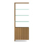 BDI Linea Double Wide Shelf Add-On Natural Walnut