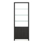 BDI Linea 5802 Expandable Modern Bookcase (Charcoal Stained Ash)