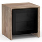 Salamander Chameleon Collection Barcelona 217 SE Subwoofer Enclosure (Natural Walnut with Black Glass Doors)