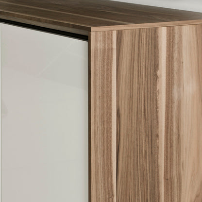 Salamander Chameleon Collection Barcelona 217 SE Subwoofer Enclosure (Natural Walnut with Gloss White Doors)
