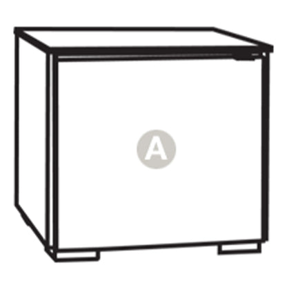 Salamander Chameleon Collection Barcelona 217 SE Subwoofer Enclosure (Natural Walnut with Gloss White Doors)