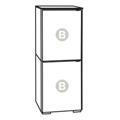 Salamander Chameleon Collection Elba 617 Single AV Cabinet (Wide Framed American Cherry Doors with Smoked Glass Inserts)