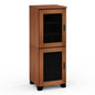 Salamander Chameleon Collection Elba 617 RM Single Pro Audio Rack (Wide Framed American Cherry Doors with Smoked Glass Inserts)